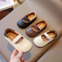 韩版儿童皮鞋2026春秋女童复古公主鞋洋气浅口软底宝宝豆豆鞋