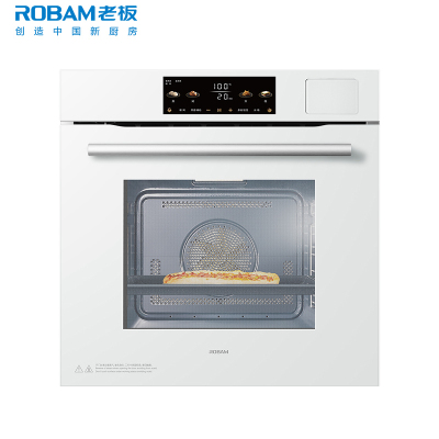 老板(Robam)盐系G2微蒸烤炖蒸烤箱一体机嵌入式幻彩屏搪瓷微波炉77L自清洁C98A-G2[海盐白]