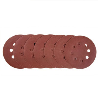 铁洋 背绒砂纸片 植绒砂纸片 5寸125mm8孔1000目红砂 片
