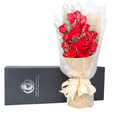 全国同城配送19枝红玫瑰花礼盒鲜花速递生日同城耒阳常宁武冈临湘汨罗津市南昌东莞沈阳长春哈尔滨济南鲜花店送花白色情人节礼物
