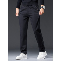 新款商务休闲裤男 春秋季莱赛尔弹力直筒裤 男士修身透气通勤长裤