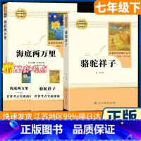 七年级下册 全2册[必读] [正版]朝花夕拾和加西游记上下全册人民教育出版社三册人教版七年级上必读书带批注温儒敏主编原著