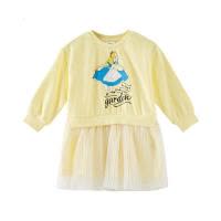 [2件2折价:41]moomoo童装女童裙子春季新款爱丽丝拼接女中童连衣