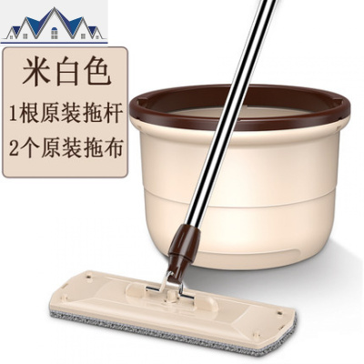 拖把平板家用瓷砖地一拖净懒人自动免手洗旋转干湿两用拖布桶 三维工匠