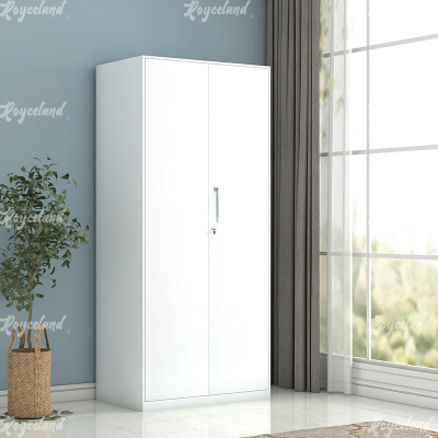 洛诗莲 (RoyceLand) 阳台柜单门衣柜钢制储物柜铁皮柜 白色双门衣柜900mm宽