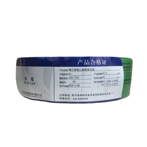 绵缆 铜芯聚氯乙烯绝缘电缆 BV-2.5绿色450/750V 卷