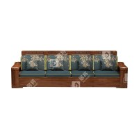 居将 JJ4022932 中式胡桃木实木沙发 四人位
