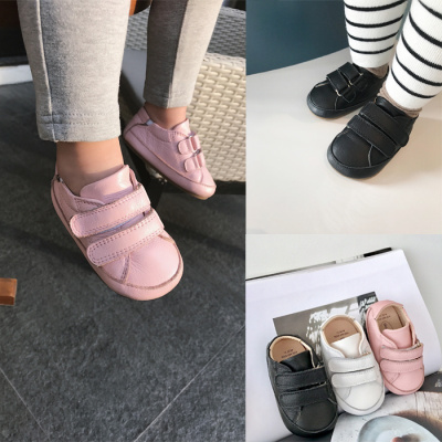 婴童装春季女宝宝小皮鞋软底防滑耐磨学步鞋魔术贴3岁女童