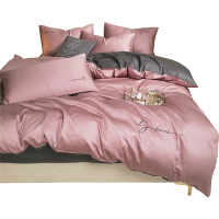 美帮汇全棉四件套 全棉60支长绒棉被套200230一米五床欧式风格简欧北欧