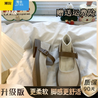 聚范圆头粗跟玛丽珍小皮鞋女2024秋季新款百搭复古法式配裙子勃肯单鞋