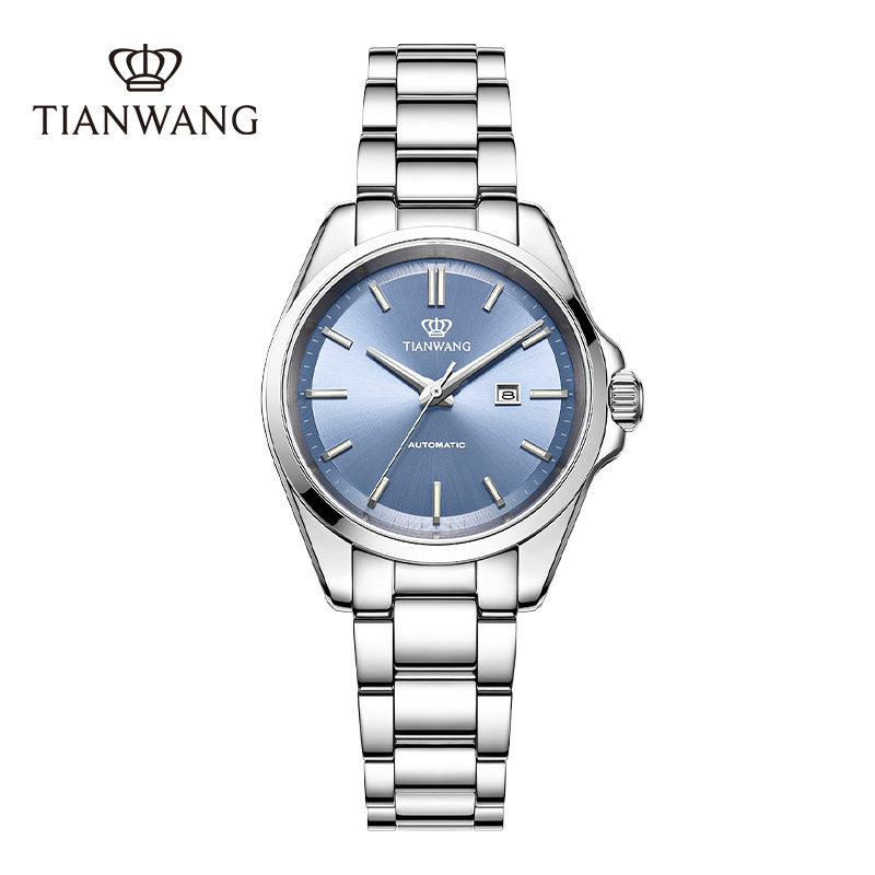 天王好彩机械女表轻奢大表盘钢带女士手表时尚新款正品腕表51586