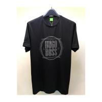 Hugo boss徽标细节短袖T恤男款圆领棉质休闲舒适透气夏季百搭