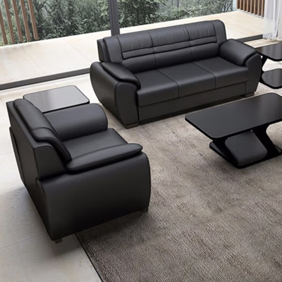 臻远 ZY-SFZH-27 办公沙发茶几组合简约现代接待室会客区轻奢商务沙发 牛皮3+1