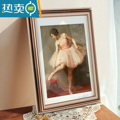 敬平装裱挂墙创意美式画框创意5075厘米大相框定制20 24 36寸16 4开8k 浩灰 20寸挂式[可放40.5*50