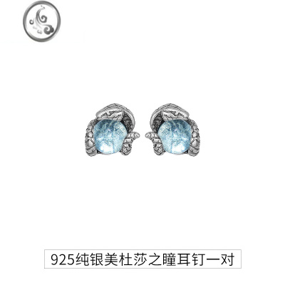 JiMi银银耳钉男士小众独特蛇形耳饰高级感设计痞帅潮男单只男生冷淡风