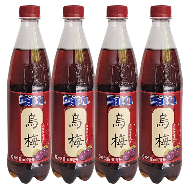 可口可乐 雪菲力乌梅汁 600ml*4瓶 夏季解暑