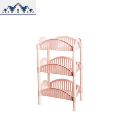 塑料多层整理架厨房客厅置物架浴室落地化妆品收纳架储物架 三维工匠