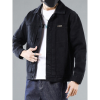 重磅牛仔夹克男韩版潮流休闲帆布工装外套港风ins潮牌春秋季上衣