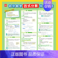 初中数学[因式分解10大解法]挂图 [正版]初中数学因式分解10大解法挂图知识墙贴数学公式大全挂图数学复习资料要点汇总教