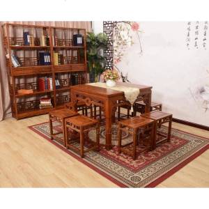 明清仿古小八仙桌实木中式餐桌椅组合四方桌子酒店饭桌棋牌桌特价