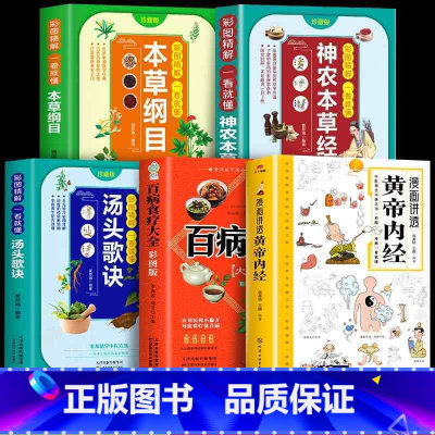 [5册]漫画讲透黄帝内经中医书籍 [正版]抖音同款漫画讲透黄帝内经漫画版原版图解白话文儿童四季二十四节气十二时辰养生大全