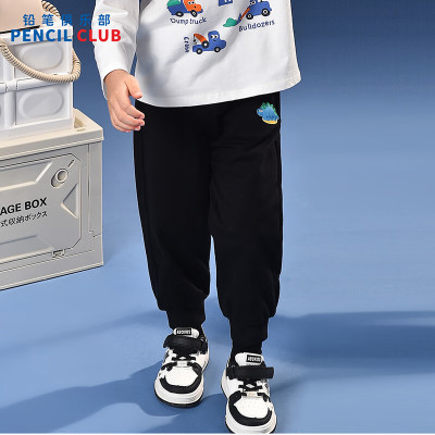 [新品5折价:45元]铅笔俱乐部童装2025年秋装新款男小童长裤儿童针织运动裤宝宝百搭裤子