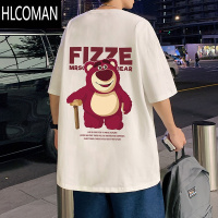 HLCOMAN潮牌短袖T恤男夏季2025新款半袖美式卡通男生宽松体恤衫