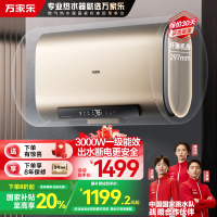 万家乐60升电热水器扁桶 双胆双镁棒 独立双胆 AI智能杀菌 出水断电 3000W 一级能效D60-FB5以旧换新