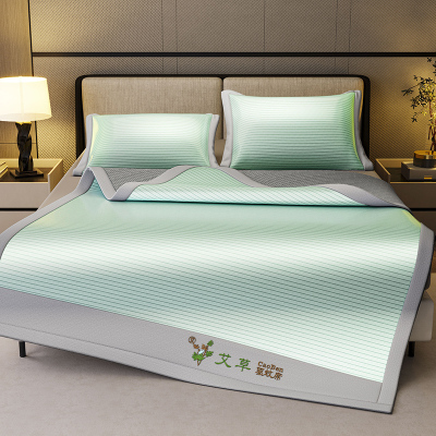 雅鹿水洗冰晶三明治凉席 凉席枕套装透气设计