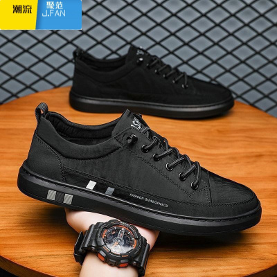 聚范男鞋冰丝布鞋薄款2024夏季新款潮流百搭工作鞋防滑轻便透气板鞋男