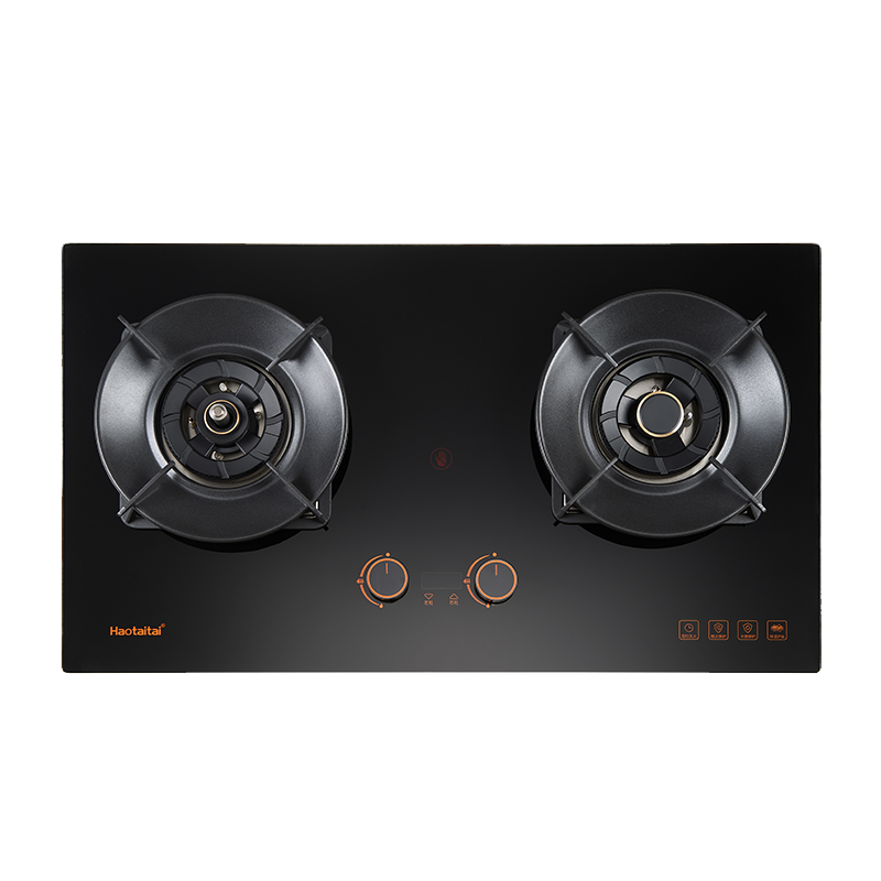 Haotaitai家用燃气灶JZT-X408 5.2kW大火力双定时+左灶防干烧安全灶可调底壳保洁铝炉头精铜燃烧器天然气