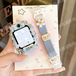 蝴蝶猫耳适用于小天才手表表带z11/z10/z9编织z8/z7保护套z6pro/d3儿童磁吸透气腕带配件秋冬款3139g