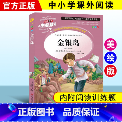 金银岛 [正版]金银岛书原著史蒂文森世界经典名著小学生三四五六年级必读课外阅读书籍故事文学读物山东美术出版社4-5安丰
