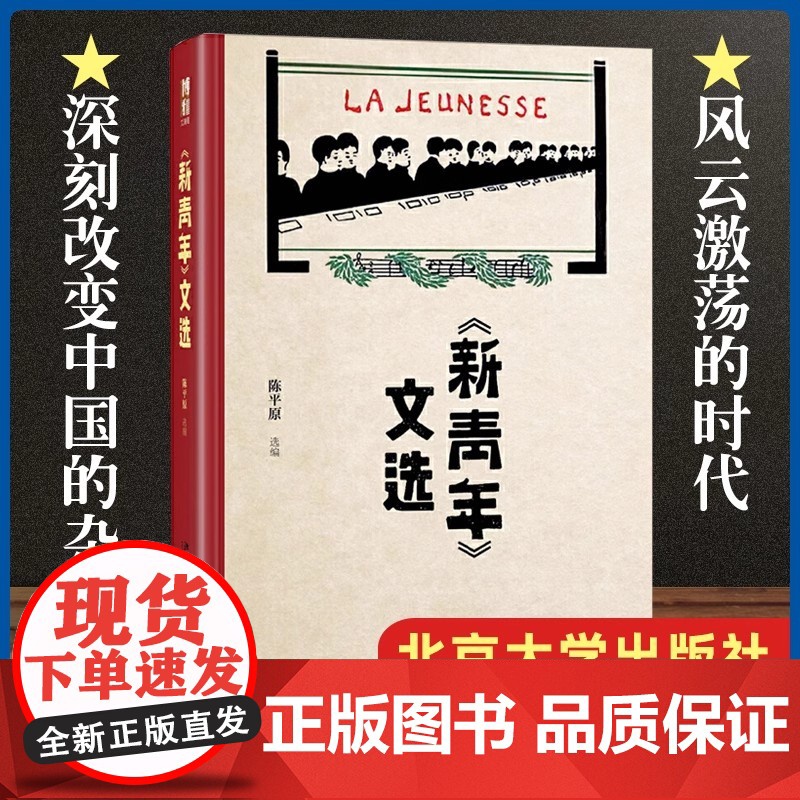 []新青年文选 陈平原《新青年》文章的合集中国古代随笔文学作品集书籍 北京大学出版社文章合集文学文集书排行榜