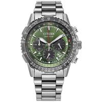 西铁城(CITIZEN)男士运动计时不锈钢腕表防水200米Citizen光动能Navihawk系列