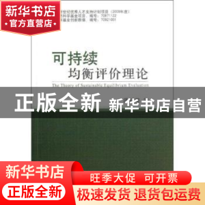 正版 可持续均衡评价理论 洪开荣著 经济科学出版社 978751411459