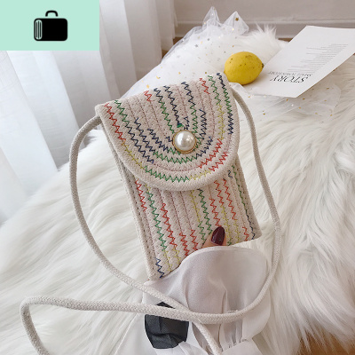 编小包包女包新款2020网红百搭洋气编织包链条斜挎迷你手机包潮NEW LAKE女斜挎包