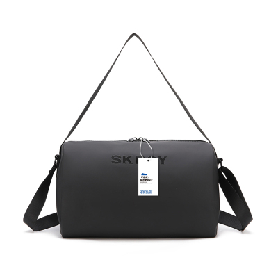 安居先森0611大容量多用途长短肩带酷炫健身旅行包 黑色 黑色