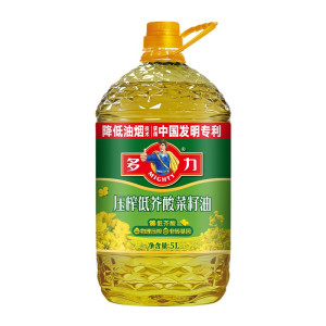 多力 低芥酸特香菜籽油5L非转基因物理压榨健康食用油健康油家用炒菜烹饪酥田推荐