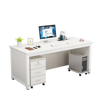 戴劲 电脑桌台式办公桌办公室职员桌写字台老板桌工位 1.8*0.8米含柜