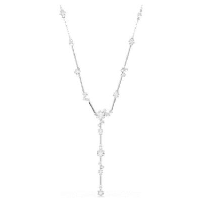  施华洛世奇(SWAROVSKI)星座系列Y字吊坠项链百搭闪亮水晶珍珠女士 White