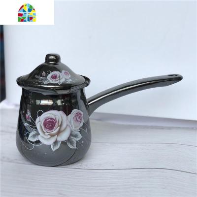 咖啡斗搪瓷单柄奶锅储奶罐 电磁炉可加热奶杯迷你油斗 FENGHOU 镜面釉270ml