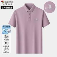 啄木鸟2025夏季男士短袖t恤索罗娜棉T翻领休闲爸爸装polo衫上衣C