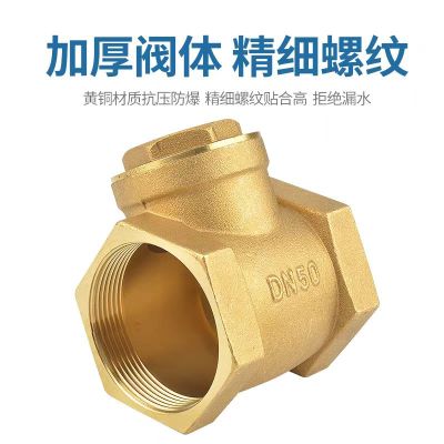 中锦科技 铜卧式止回阀逆止阀单向阀 DN50[2寸] 个