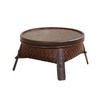 美帮汇竹编收纳篮小茶台小茶桌漆器功夫茶具茶盘茶台楠竹带盖茶器收纳盒