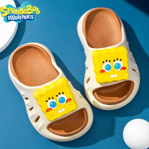 海绵宝宝儿童拖鞋夏男童室内防滑软底卡通女孩亲子小孩宝宝凉拖鞋
