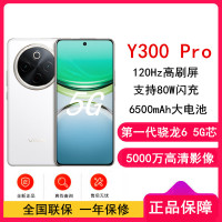 vivo Y300 Pro 羊脂白 12GB+256GB 骁龙6 5G芯 6500mAh电池 80W充电 5000万高清影像 5G 手机