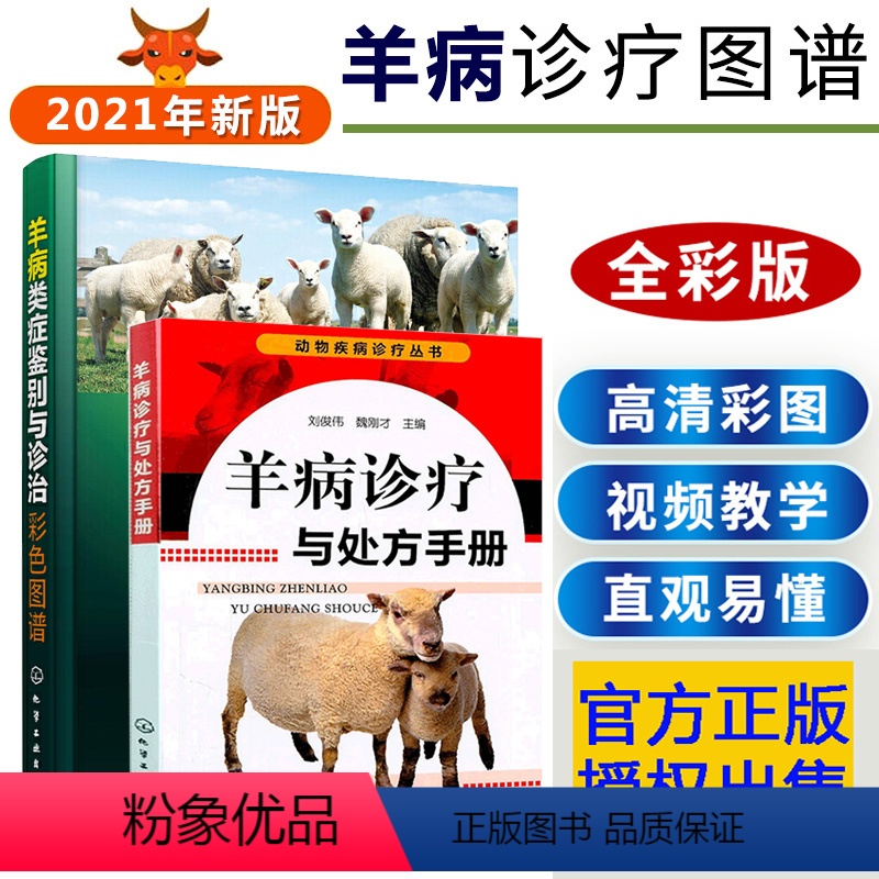 [正版]两本套 羊病类症鉴别与诊治彩色图谱+羊病诊疗与处方手册 山羊养殖技术书羊病书症状诊断方法兽医书籍养羊技术书籍高