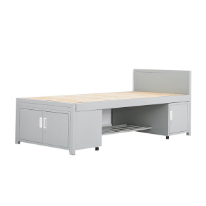 阿拉贡制式上下铺宿舍床钢制铁架高低床铁艺组合床制式消防床