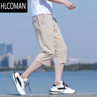 HLCOMAN男短裤夏季薄款七分裤宽松直筒运动潮流中裤休闲百搭潮牌帅气马裤